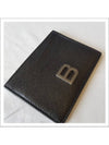 Silver B Logo Hourglass Two Stage Card Wallet Black - BALENCIAGA - BALAAN 5