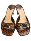 Damier ribbon decorated mule slippers 37 - LOUIS VUITTON - BALAAN 2