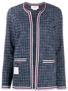 Women's Check Tweed Cardigan - THOM BROWNE - BALAAN.