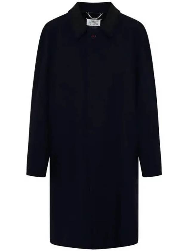 Wool Viscose Single Coat Navy - MAISON MARGIELA - BALAAN 2