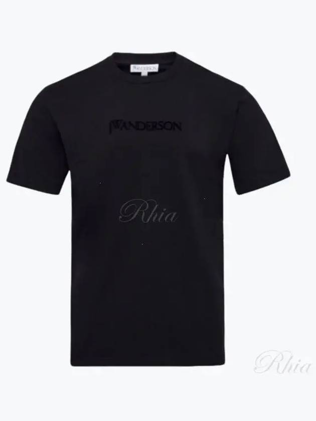 Embroidered Logo Short Sleeve T-Shirt Black - JW ANDERSON - BALAAN 2