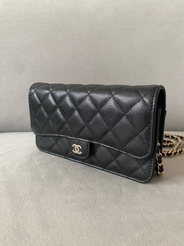 Classic phone holder bag chain caviar black gold AP3744B - CHANEL - BALAAN 4