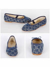 Triomphe Stamped Denim Flat Blue - CELINE - BALAAN 3