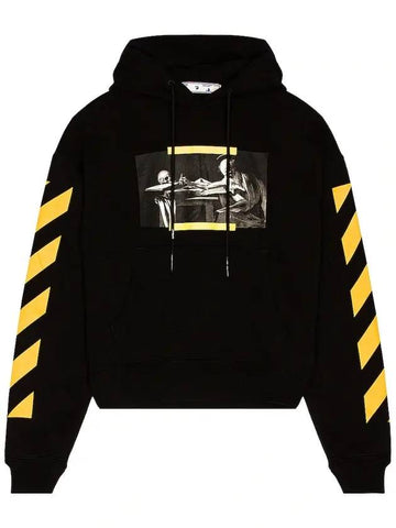 Caravaggio Painting Overfit Hoodie Black - OFF WHITE - BALAAN 1