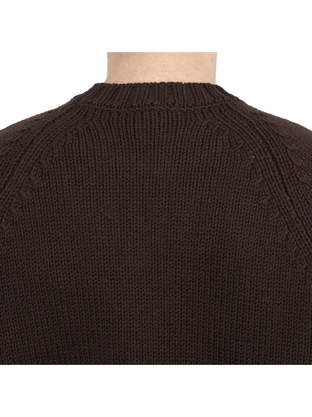 Men’s Merino Wool Knit Top Brown - TEN C - BALAAN 8