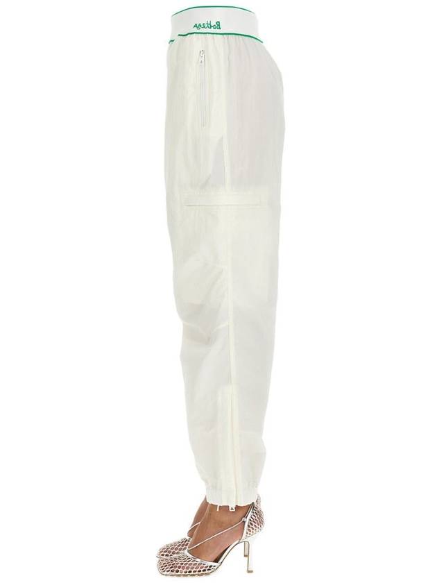 Logo Nylon Track Pants White - BOTTEGA VENETA - BALAAN 4