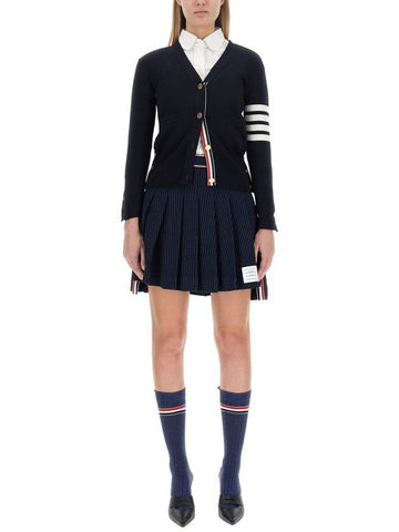 CARDIGAN CON SCOLLO A V - THOM BROWNE - BALAAN 1