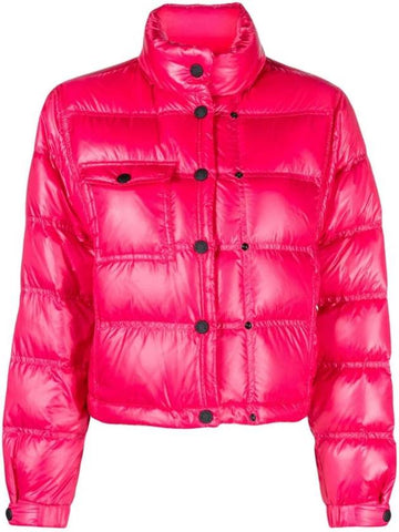 Grenoble Anras logo patch down padded jacket pink - MONCLER - BALAAN 1