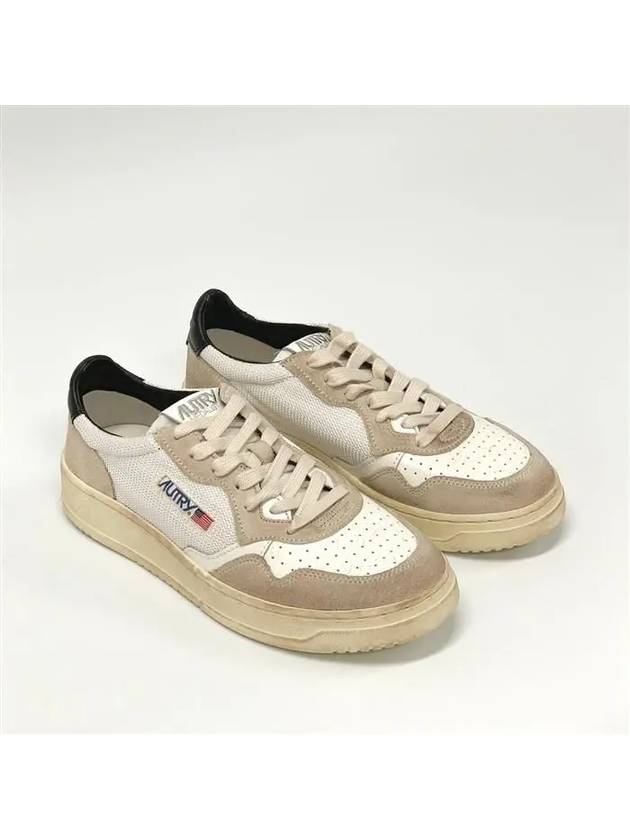 Men's Medalist Mesh Suede Low Top Sneakers White - AUTRY - BALAAN 4