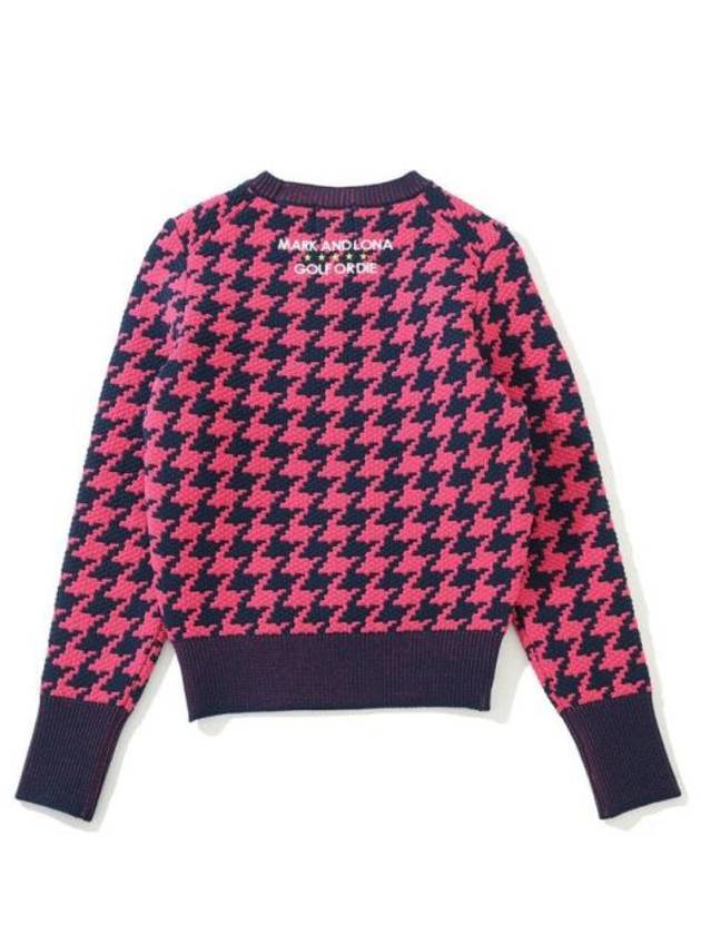 Ever Dogtooth Shorty Knit Top Pink - MARK & LONA - BALAAN 3