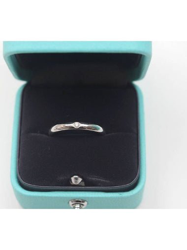 Elsa Peretti Diamond 1P Platinum Band Ring No 11 10784824 - TIFFANY & CO. - BALAAN 1