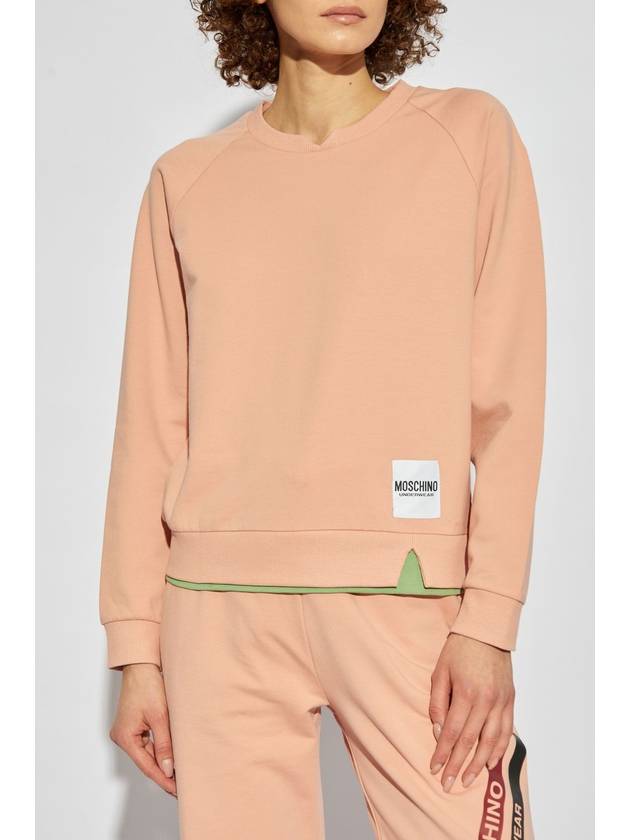 Moschino Sweatshirt From The Underwear Line, Women's, Pink - MOSCHINO - BALAAN 3