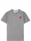 AZ-T212-051-3 Red Wappen Round Short Sleeve T-Shirt Gray Men's T-Shirt TTA - COMME DES GARCONS - BALAAN 1