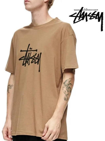 Men s Solid Graffiti SS T Shirt Chocolate Tee - STUSSY - BALAAN 1