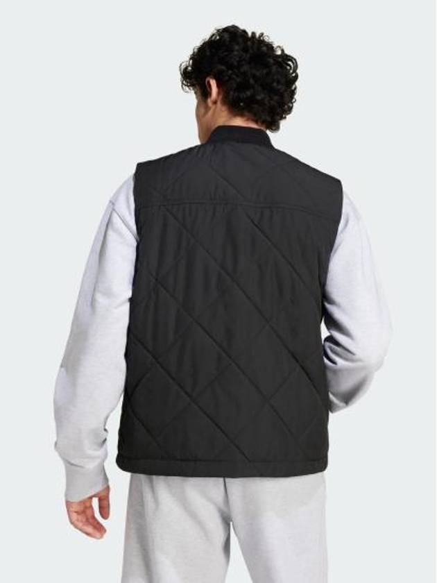 Premium Essentials Nylon Quilted Vest Black - ADIDAS - BALAAN 3