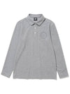 Men s Logo Embroidered Classic Long Sleeve Polo T Shirt M GRAY - 20THHOLE - BALAAN 10