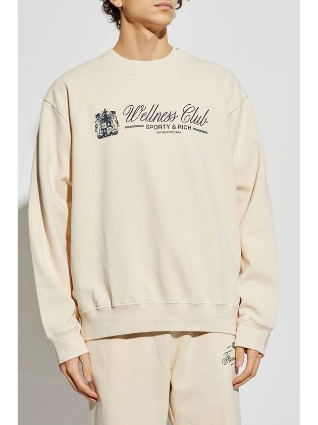 Sporty & Rich Sweatshirt From The Wellness Club Collection, Unisex, Cream - SPORTY & RICH - BALAAN 5