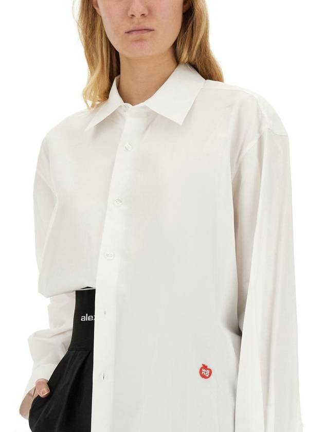 logo applique shirt 4WC1241449 - ALEXANDER WANG - BALAAN 5