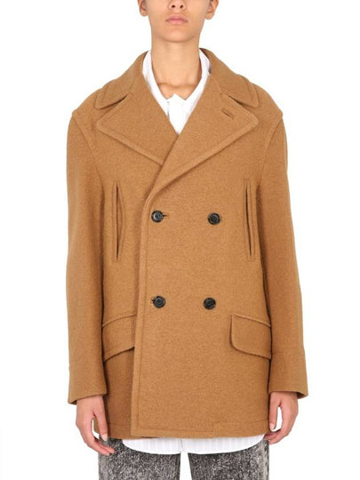 Boucle Wool Midi Double Coat Camel - MARNI - BALAAN 2