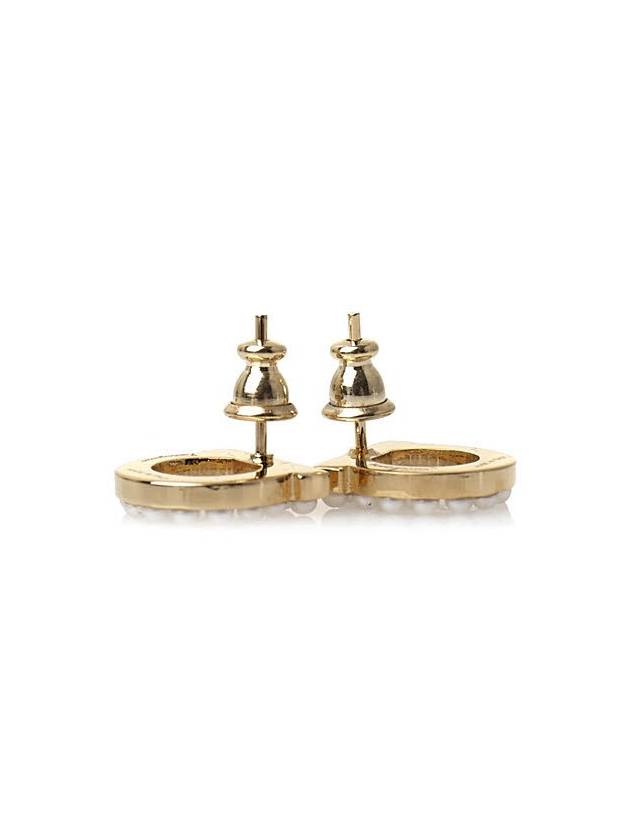 Gancini Pearl Earrings Gold - SALVATORE FERRAGAMO - BALAAN 4