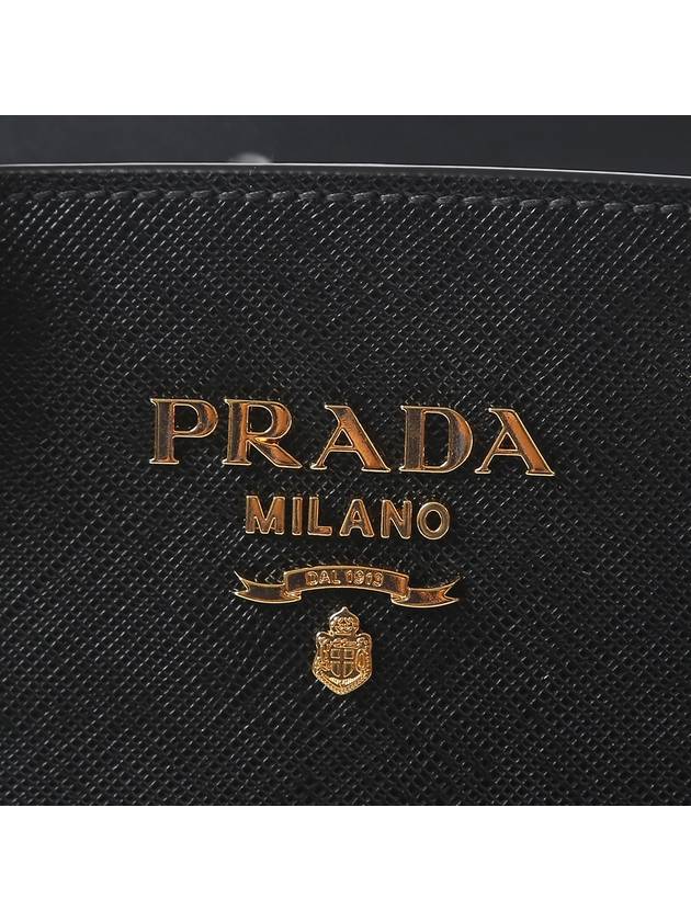 Logo Saffiano Tote Bag Black - PRADA - BALAAN 5