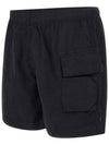 Flat Nylon Logo Patch Utility Swim Shorts Black - CP COMPANY - BALAAN 4