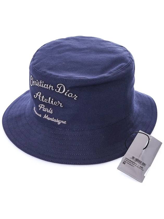 Atelier Logo Bucket Hat Blue - DIOR - BALAAN 4