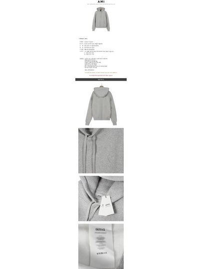 De Coeur Men s Hoodie USW227 749 951 HEATHER ASH GRAY AIC172 - AMI - BALAAN 2