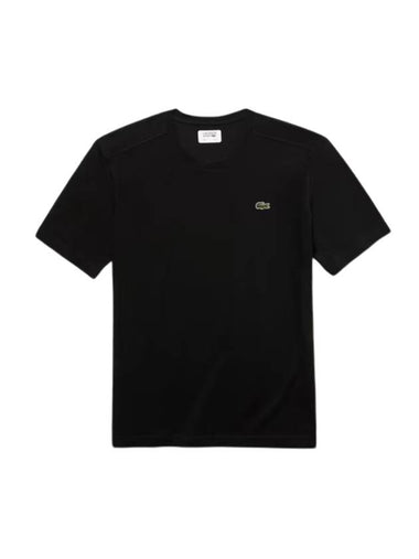 Men's Small Logo Sports Breathable Short Sleeve T-Shirt Black - LACOSTE - BALAAN 1