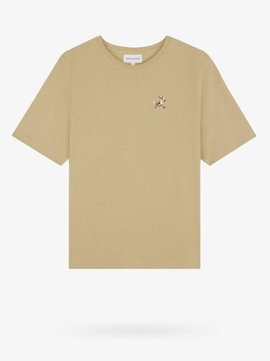 Speedy Fox Patch Comfort Short Sleeve T Shirt Beige - MAISON KITSUNE - BALAAN 1