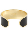 Enamel Metal Cuff Bracelet Gold Black - PRADA - BALAAN 3