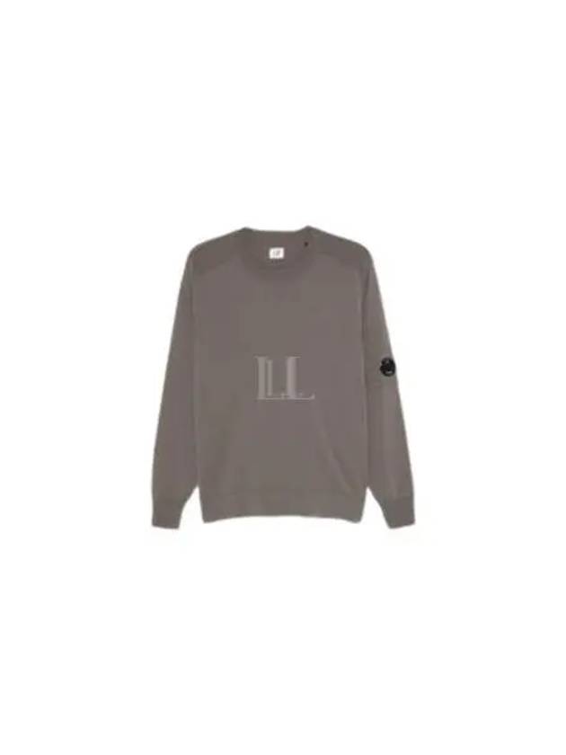 Re-Wool Lens Crewneck Knit Top Brown - CP COMPANY - BALAAN 2