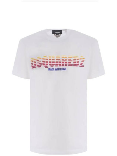 Made With Love Cotton Short Sleeve T-Shirt White - DSQUARED2 - BALAAN 2