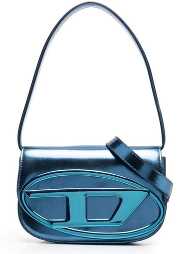 1DR Mirrored Leather Shoulder Bag Blue - DIESEL - BALAAN 1