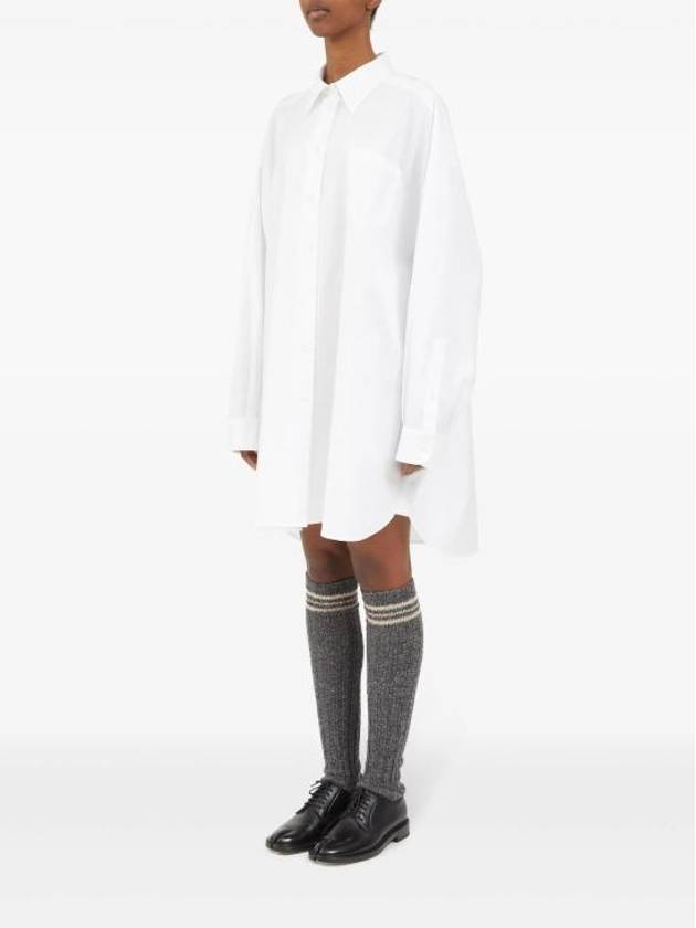 Oversized Long Sleeve Shirt Optical White - MAISON MARGIELA - BALAAN 5