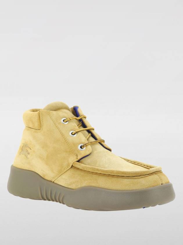 Suede Log Worker Boots Beige - BURBERRY - BALAAN 3