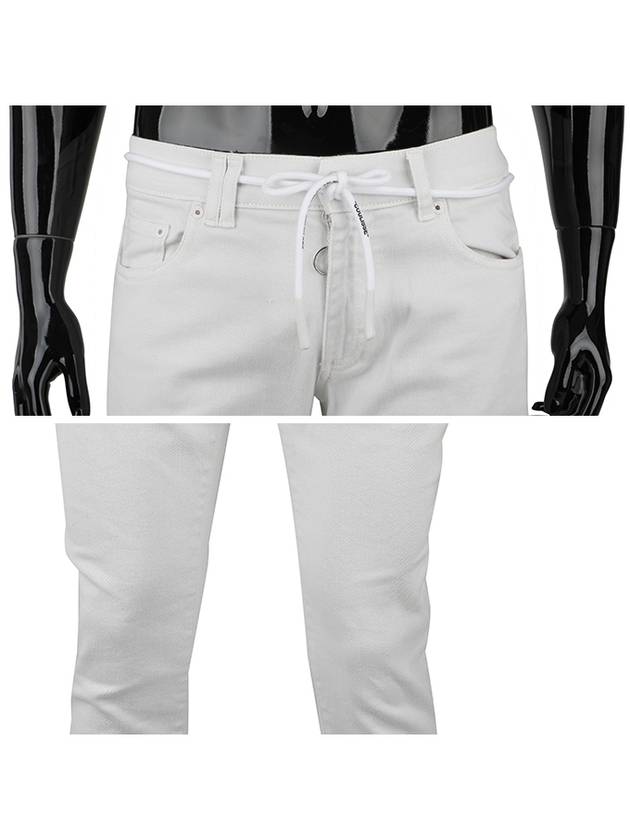 Men's Regular Skinny Jeans White - OFF WHITE - BALAAN.