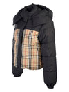 Women's Vintage Check Crop Reversible Padding Black Archive Beige - BURBERRY - BALAAN 4