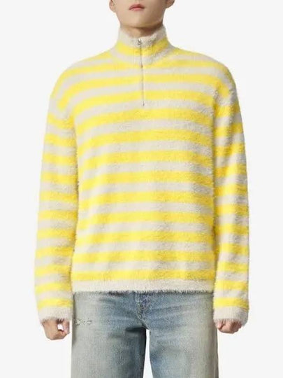 High Neck Striped Long Sleeve T-Shirt Yellow - SUNNEI - BALAAN 2