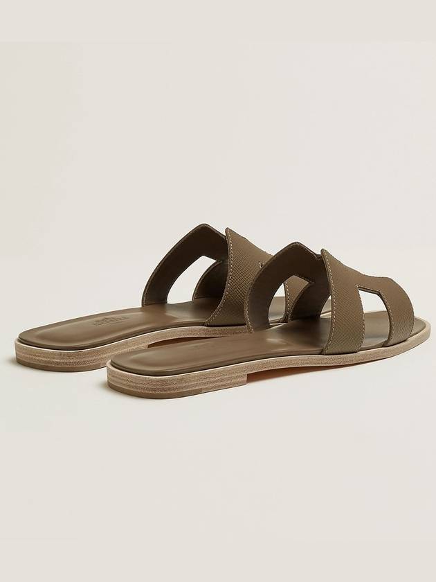 Oran Sandals Calfskin Etoupe STK - HERMES - BALAAN 3