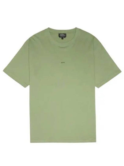 Men's Kyle Logo Print Cotton Jersey Short Sleeve T-Shirt Green - A.P.C. - BALAAN 2