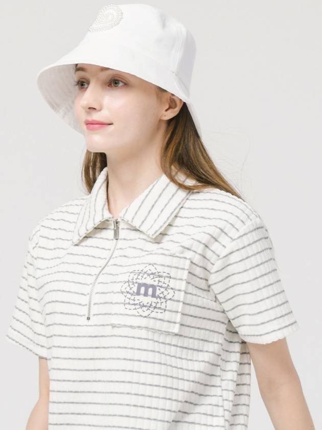 Golf Pearl Circle Logo Decorated White Bucket Hat DO9232AH76-1 - DOYOUKNOWMC GOLF WEAR - BALAAN 2