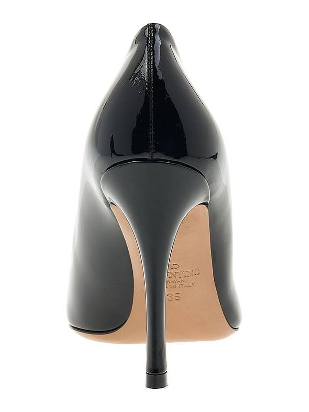 Women's One-Stud Pumps Heel Black - VALENTINO - BALAAN.