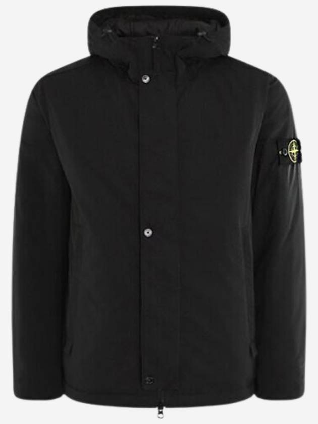 Techno Fabric Hooded Jacket Black - STONE ISLAND - BALAAN 2