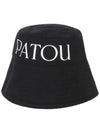 Logo Print Cotton Bucket Hat Black - PATOU - BALAAN 2