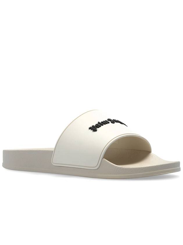 Palm Angels Slides With Logo, Women's, White - PALM ANGELS - BALAAN 4