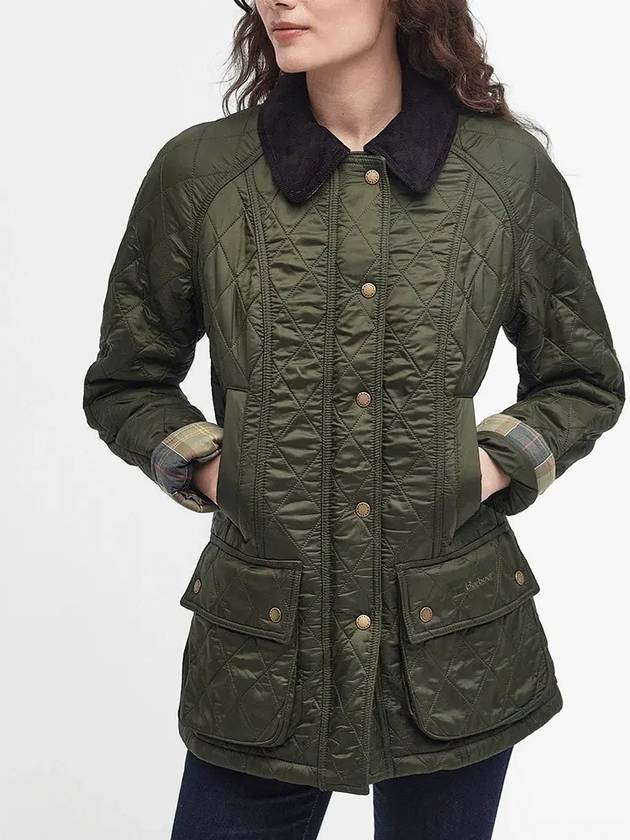 Beadnell Polar Quilt Jacket Olive - BARBOUR - BALAAN 3