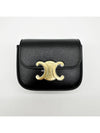 Triomphe Small Shiny Calfskin Cross Bag Black - CELINE - BALAAN 3