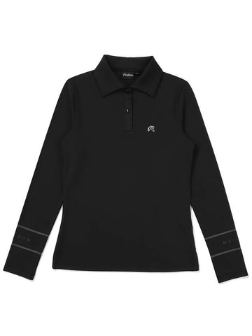 Performance long sleeve t shirt BLACK WOMAN - MALBON GOLF - BALAAN 1