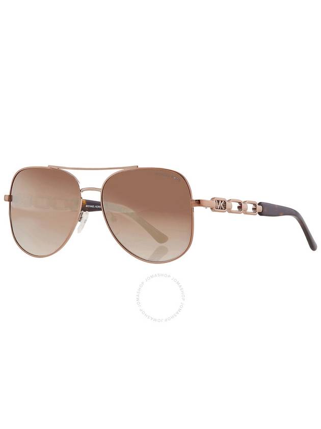 Michael Kors Chianti Caramel Silver Flash Pilot Ladies Sunglasses MK1121 12136K 58 - MICHAEL KORS - BALAAN 2